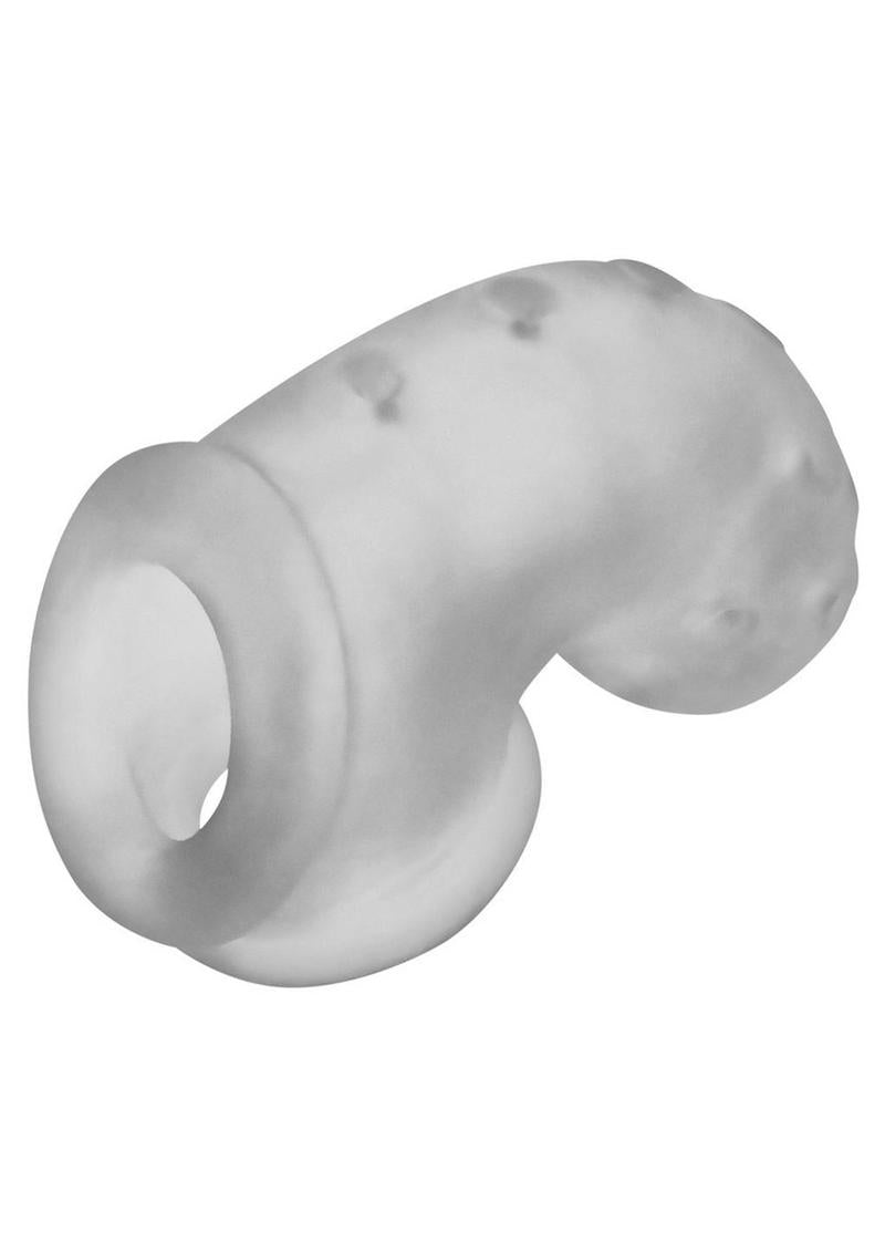 OXBalls Airlock Air-Lite Vented Silicone Chastity-Clear Ice