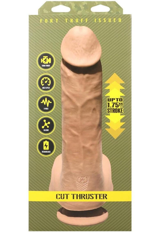 Fort Troff Cut Thruster Rechargeable Silicone Dildo Sex Machine (In Stock April 29th)