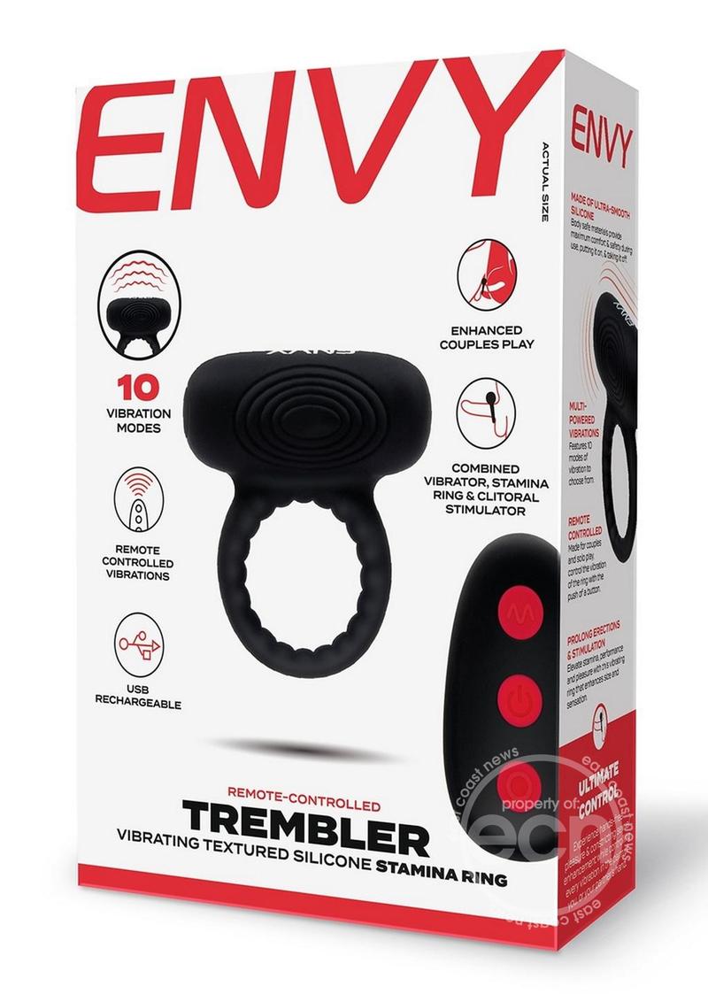 Envy Trembler Vibrating Textured Silicone Stamina Ring