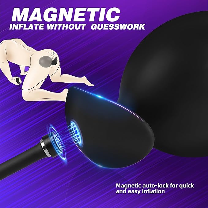 AMPLPUMP Magnetic Inflatable Butt Plug Large