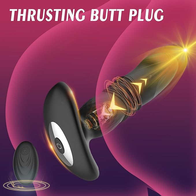 Lovekil Vibrating and Thrusting Butt Plug with Remote