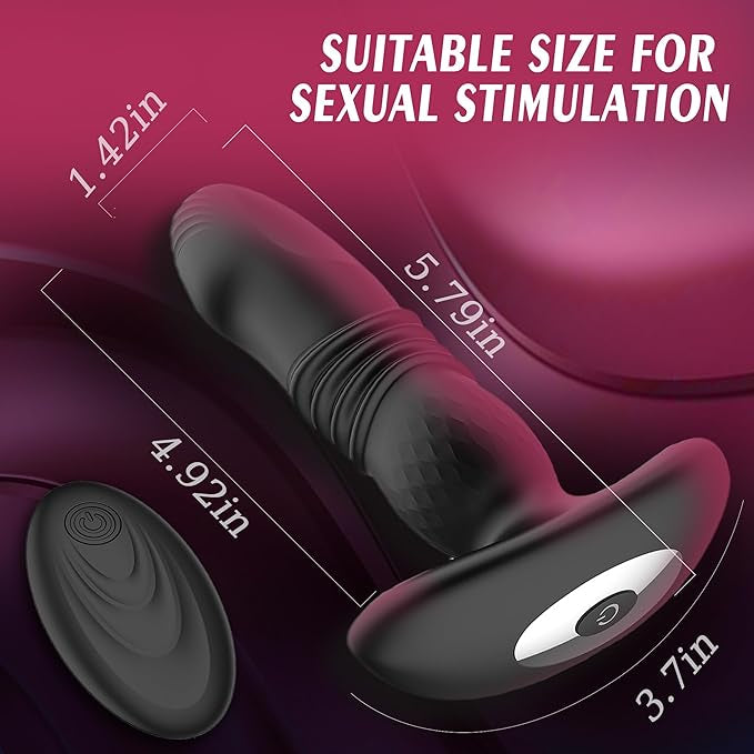 Lovekil Vibrating and Thrusting Butt Plug with Remote