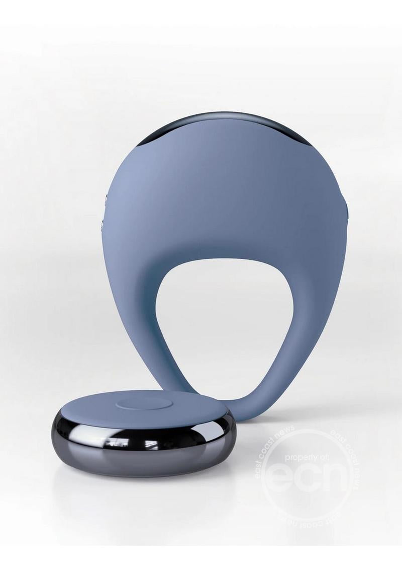 Jimmyjane Kore Rechargeable Silicone Cock Ring with Remote-Blue