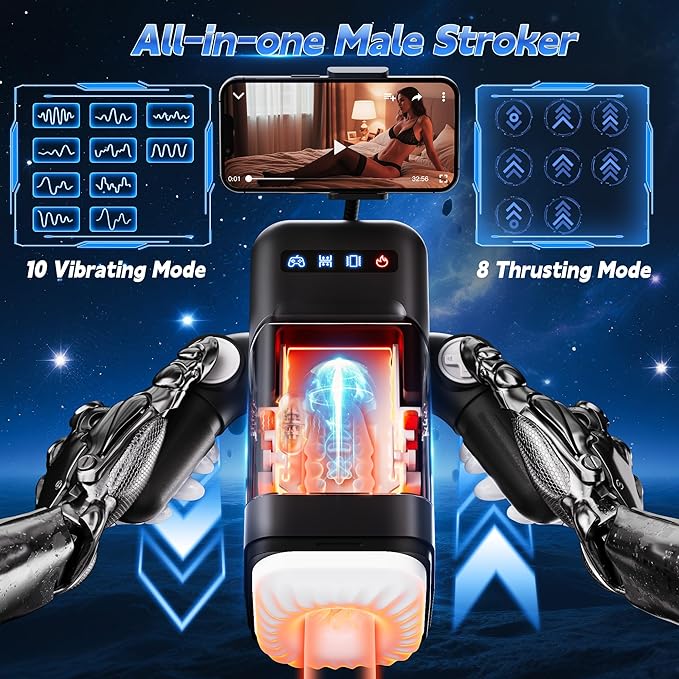 Amovibe Thrusting! Vibrating! Gaming style Masturbator