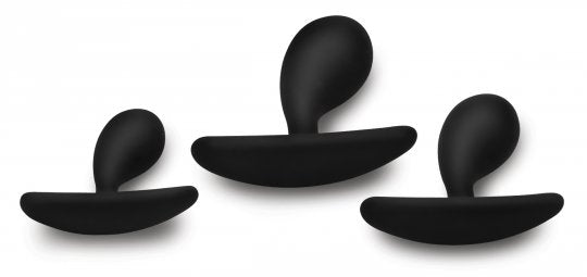 Master Series Dark Droplets 3 Piece Curved Silicone Anal Trainer Set