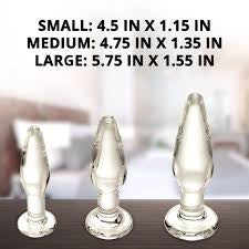 Adam & Eve Glass Anal Training Trio Set of 3