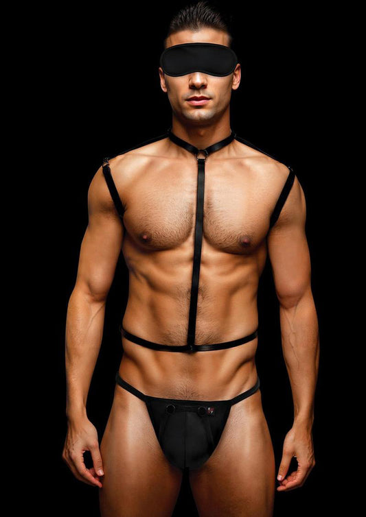 Envy 3PC Wet Look Chest Harness (Choose Size)