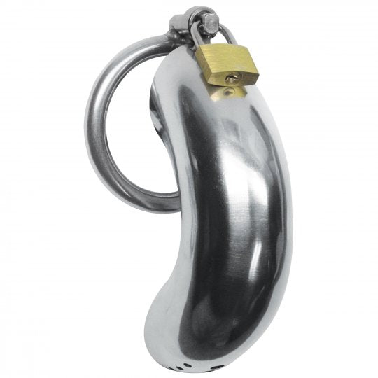 Master Series Forged Captor Locking Stainless Steel Chasity Cage