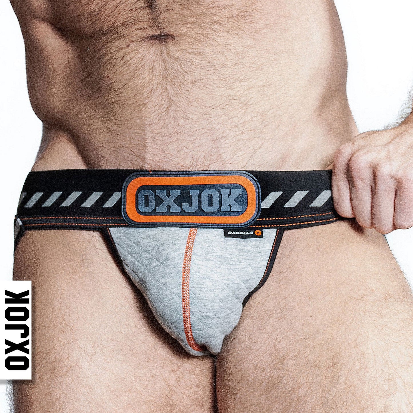 OXBalls OxJok Packer Industrial Quilted Cargo Jockstrap ~Heather Gray (Choose size)