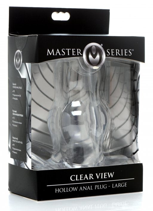 Master Series Clear View Hollow Anal Plug