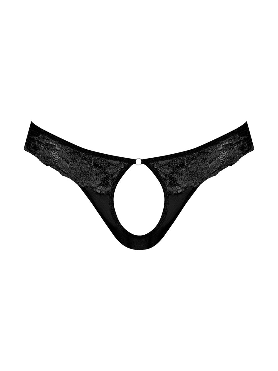 Male Power Sassy Lace-Open Ring Thong- Large/XL