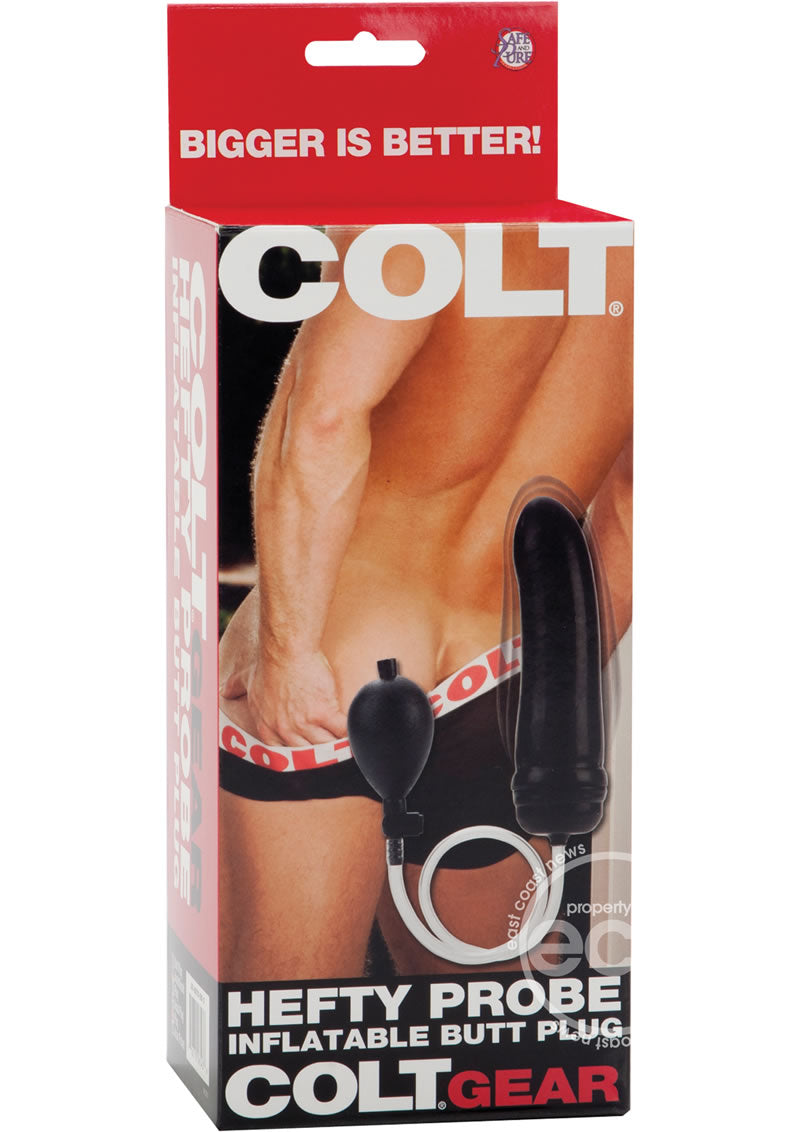 Colt Hefty Probe Inflatable Butt Plug- Black (In Stock June 17th)