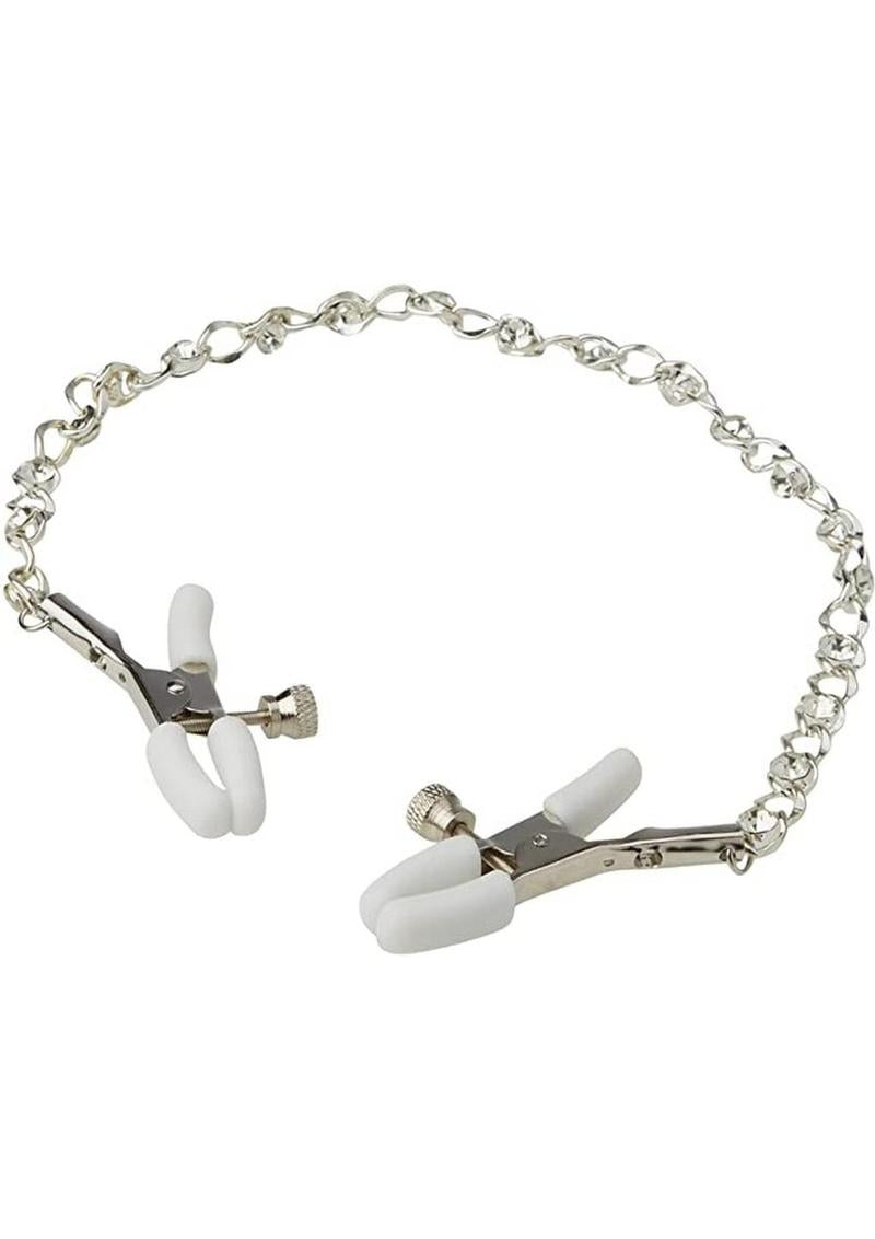 Calexotics Nipple Play Crystal Chain Nipple Clamp Adjustable