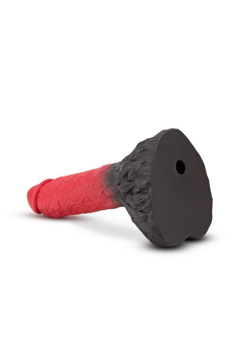 The Realm Lycan Silicone Lock on Werewolf Dildo- Red/Black