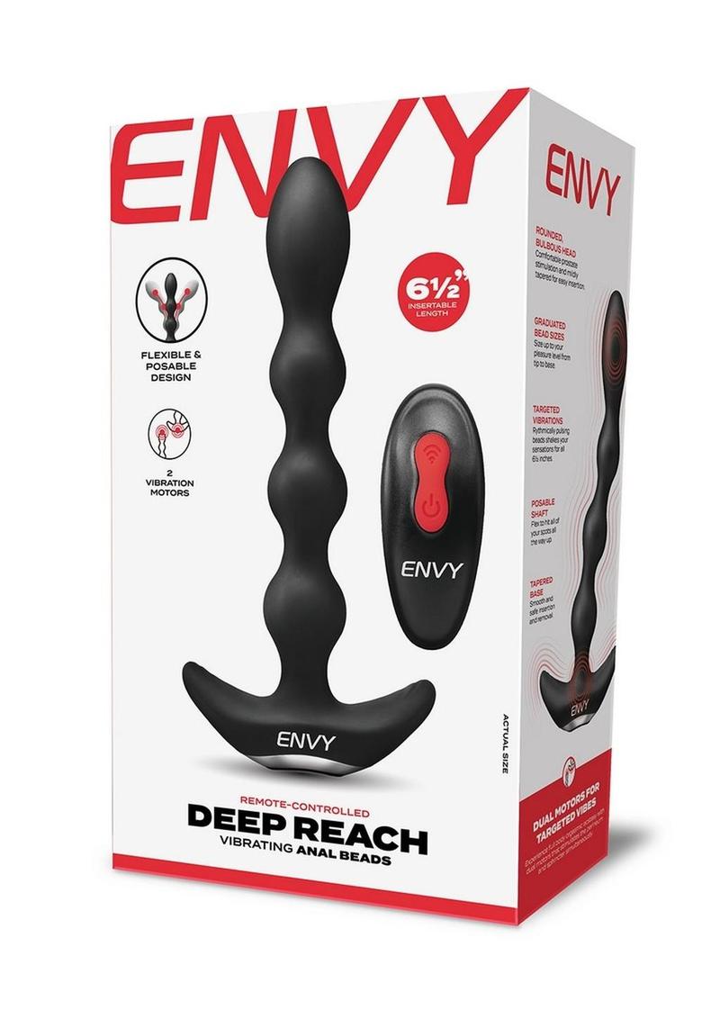 Envy Deep Reach Vibrating Anal Beads with Remote Control (In Stock June 25th)