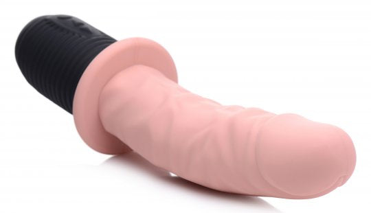 Power Pounder Vibrating and Thrusting Silicone Dildo- Light