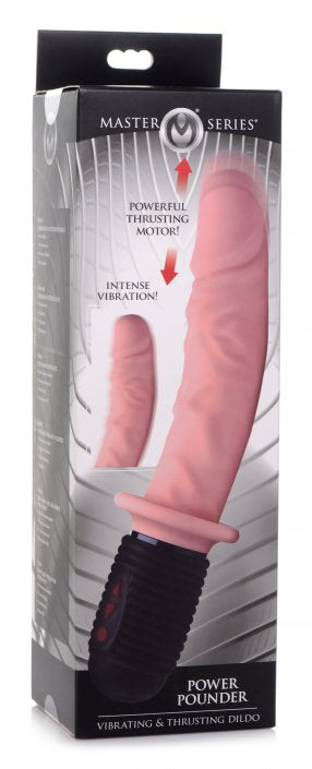 Power Pounder Vibrating and Thrusting Silicone Dildo- Light