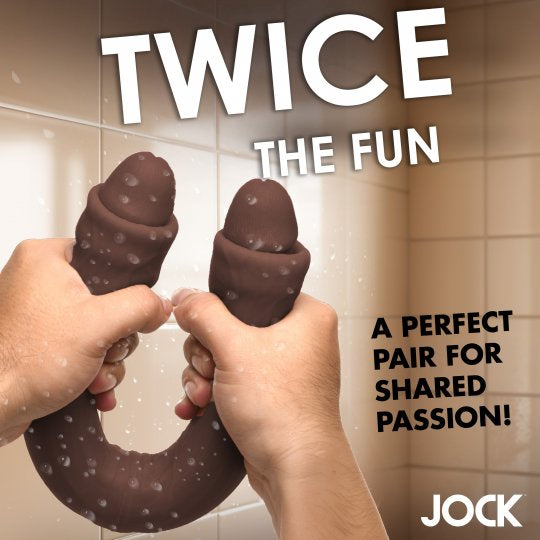 Jock Real Skin Double Dildo  (Choose Color)