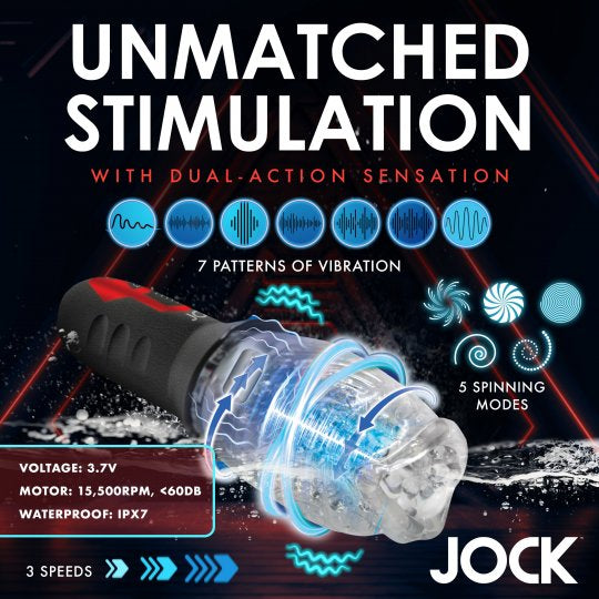 Jock Spinning and Vibrating Masturbator