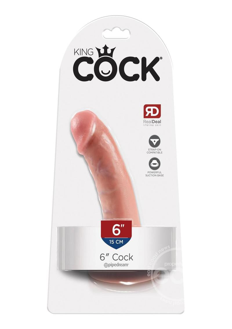 King Cock Dildo 6” (Choose Color)