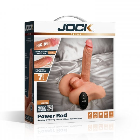 Jock Power Rod Thrusting and Vibrating Dildo w/Remote Control