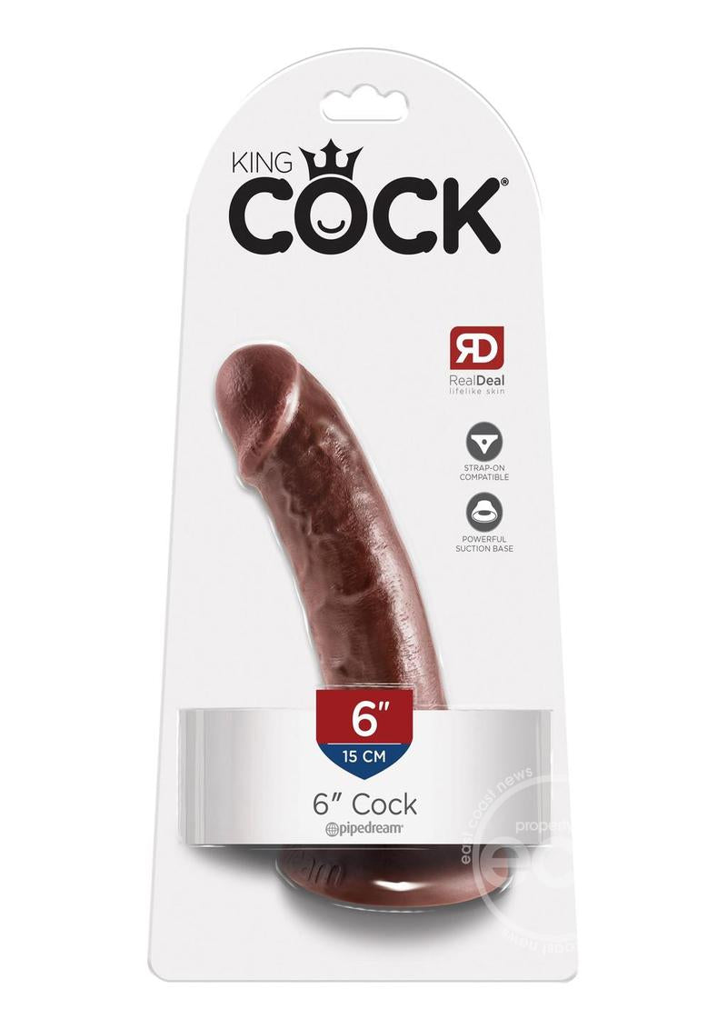 King Cock Dildo 6” (Choose Color)