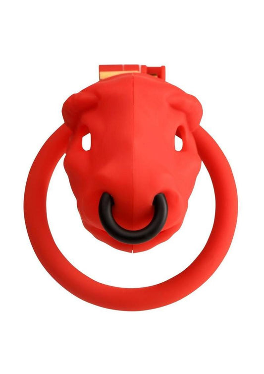 Master Series Bull Chastity Cage- Red