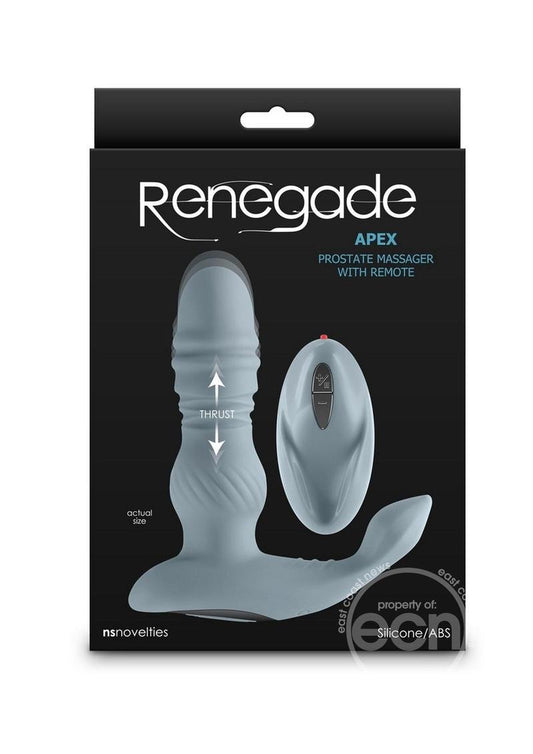 Renegade Apex Rechargeable Silicone Prostate Massager with Remote