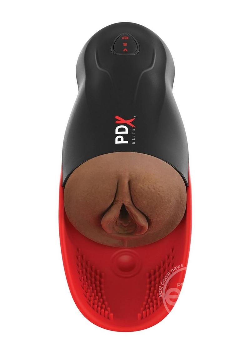 PDX Elite Fuck-O-Matic 2 Stroker Rechargeable Masturbator- Black/Chocolate