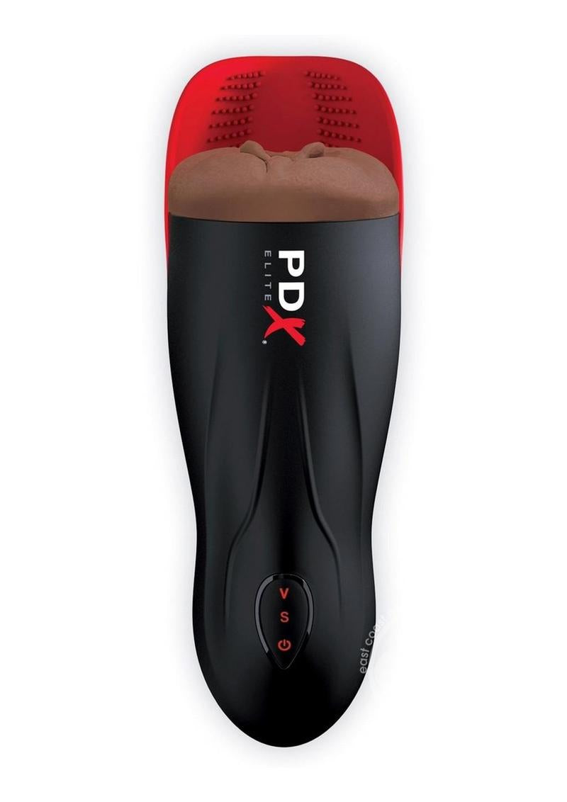 PDX Elite Fuck-O-Matic 2 Stroker Rechargeable Masturbator- Black/Chocolate