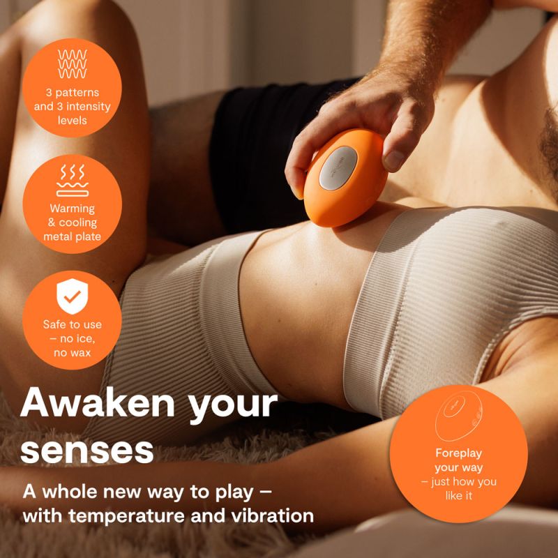 We-Vibe Temp Lay On Vibrator Tangerine