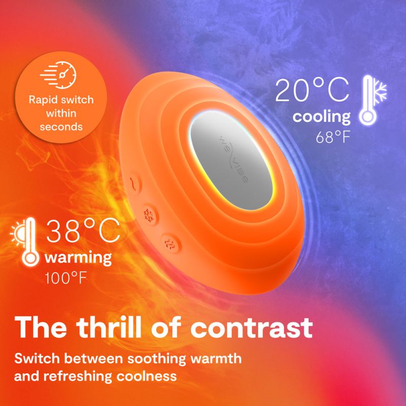 We-Vibe Temp Lay On Vibrator Tangerine