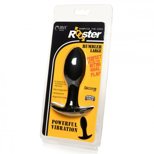 Rooster Rumbler Vibrating Silicone Butt Plug- Large