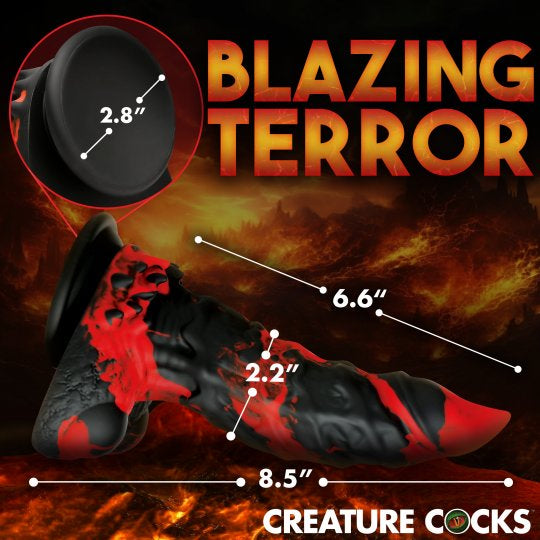 Creature Cocks Fire Demon Monster Silicone Dildo1