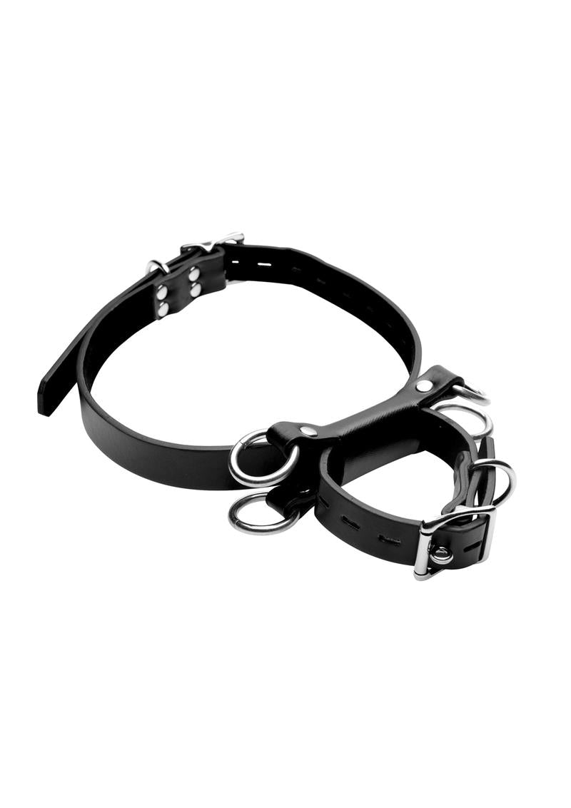 Strict Frog Tie Kneeling Bondage Restraint System- Black