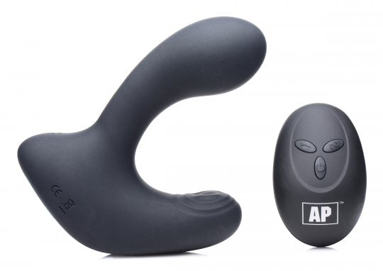 Alpha-Pro 10X Pulse- Taint Tapping Silicone Prostate Stimulator with Remote