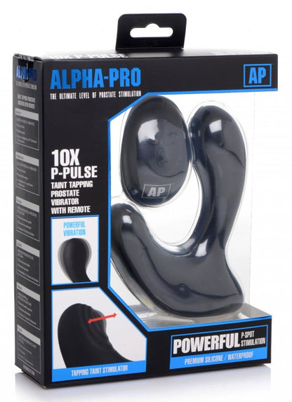 Alpha-Pro 10X Pulse- Taint Tapping Silicone Prostate Stimulator with Remote