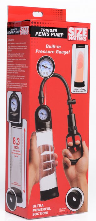 Trigger Penis Pump with Built-in Pressure Gauge