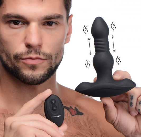 Thunderplugs Vibrating and Thrusting Remote Control Silicone Anal Plug