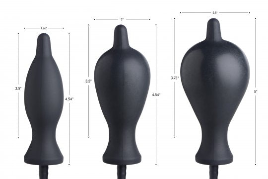 Dark Inflator Silicone Inflatable Anal Plug