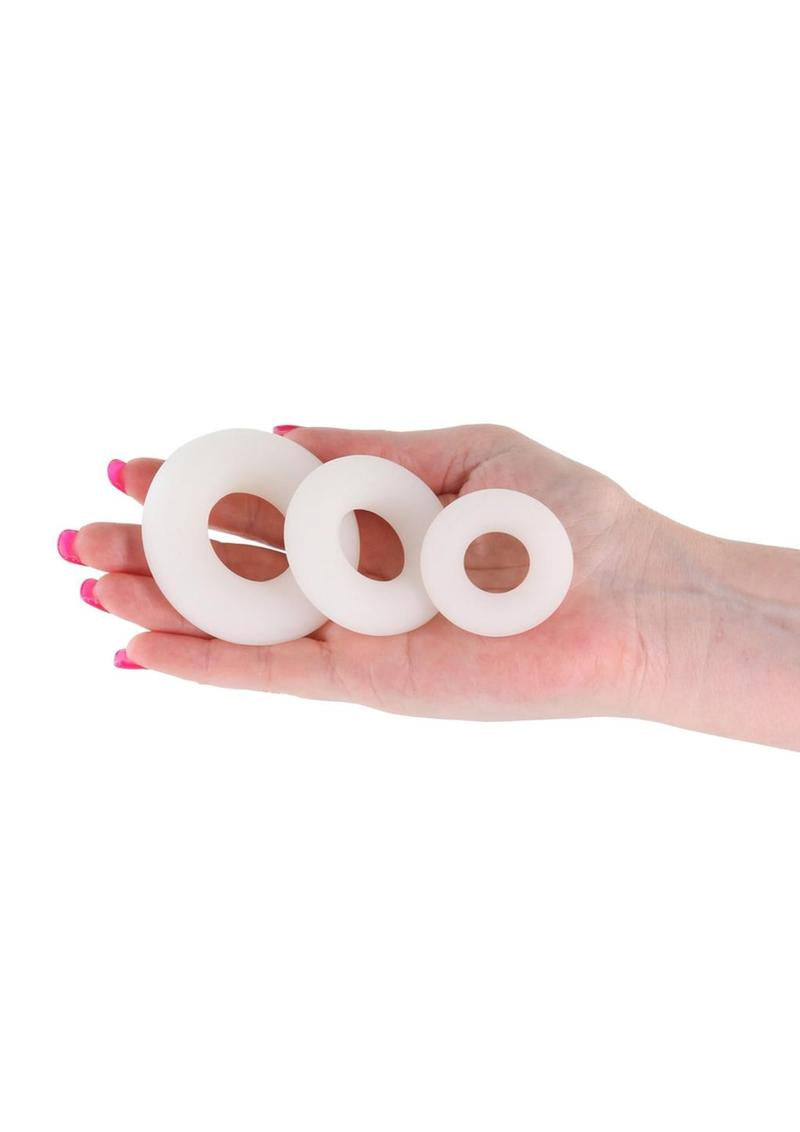 Firefly Bubble Ring Glow in The Dark 3 Piece Cock Ring Set