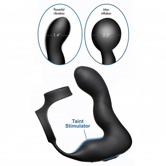Swell 10X Inflatable and Vibrating Prostate Plug with Cock and Ball Ring (In stock June 23rd)