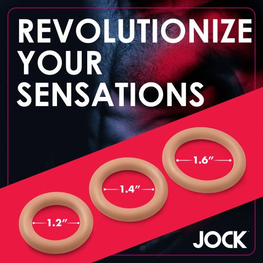 Jock Discreet Silicone Cock Ring Set (Choose Color)