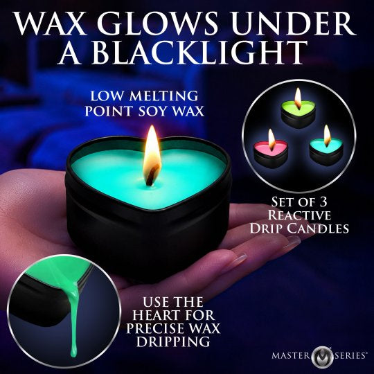 Glow Wax UV Blacklight Reactive Candles (Choose Candle)
