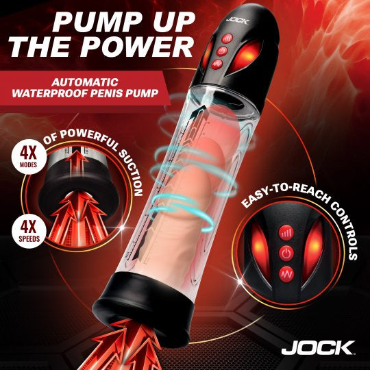 Jock Power Up Automatic Waterproof Penis Pump (In Stock July 24th)