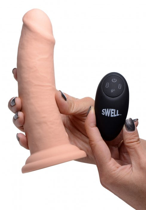 Swell 7X Inflatable and Vibrating Remote Control Silicone Dildo- 7 Inch