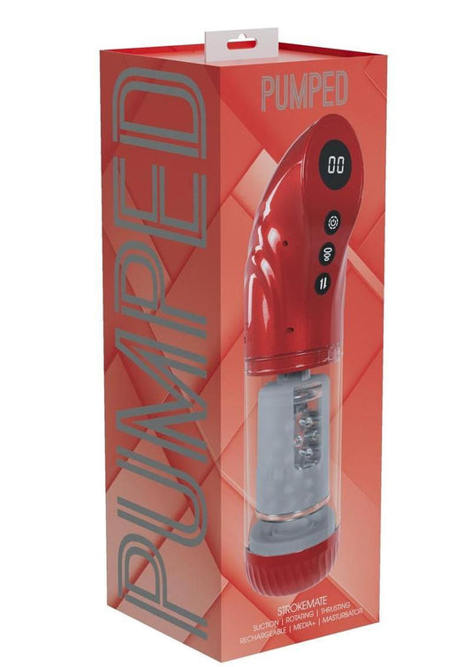Pumped StrokeMate Multi-Function Rechargeable Masturbator (In Stock July 24th)