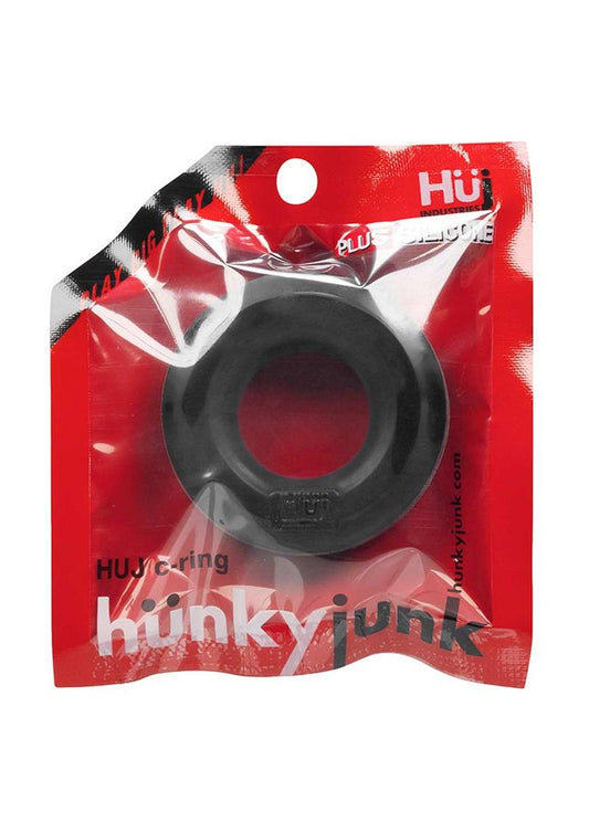 Hunkyjunk HUJ Silicone Cock Ring- Black