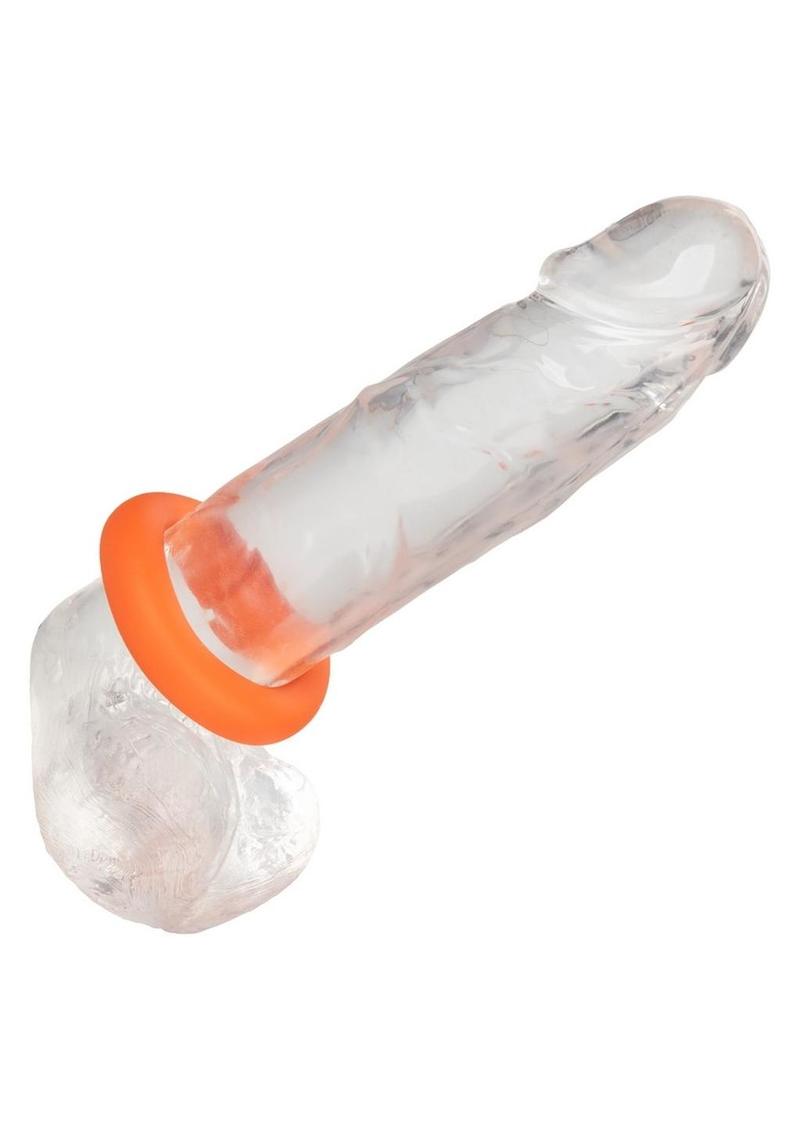 Alpha Liquid Silicone Prolong Cock Ring-Large-Orange