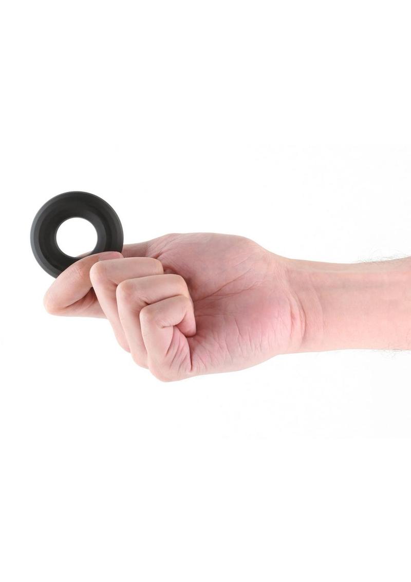 Renegade Fireman Ring Silicone Cock Ring-Medium-Black